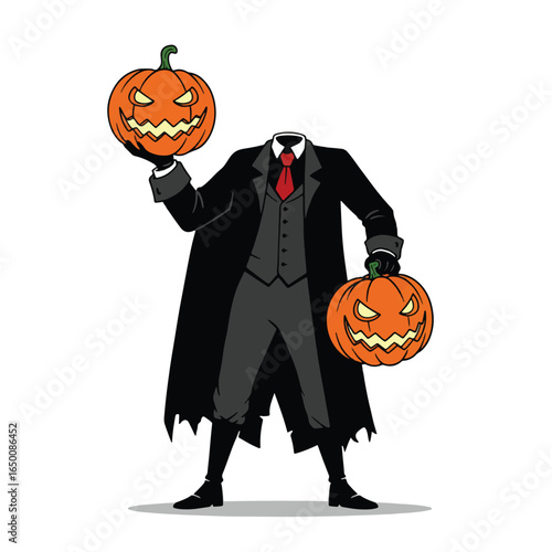 Cartoon voodoo doll with stitches and pins, blood stain on its chest, simple design.