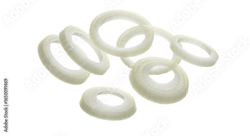onion rings isolated on white