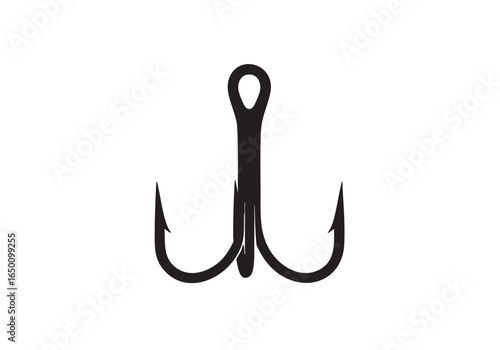 Double Hook Illustration Fishing Tackle Design Element