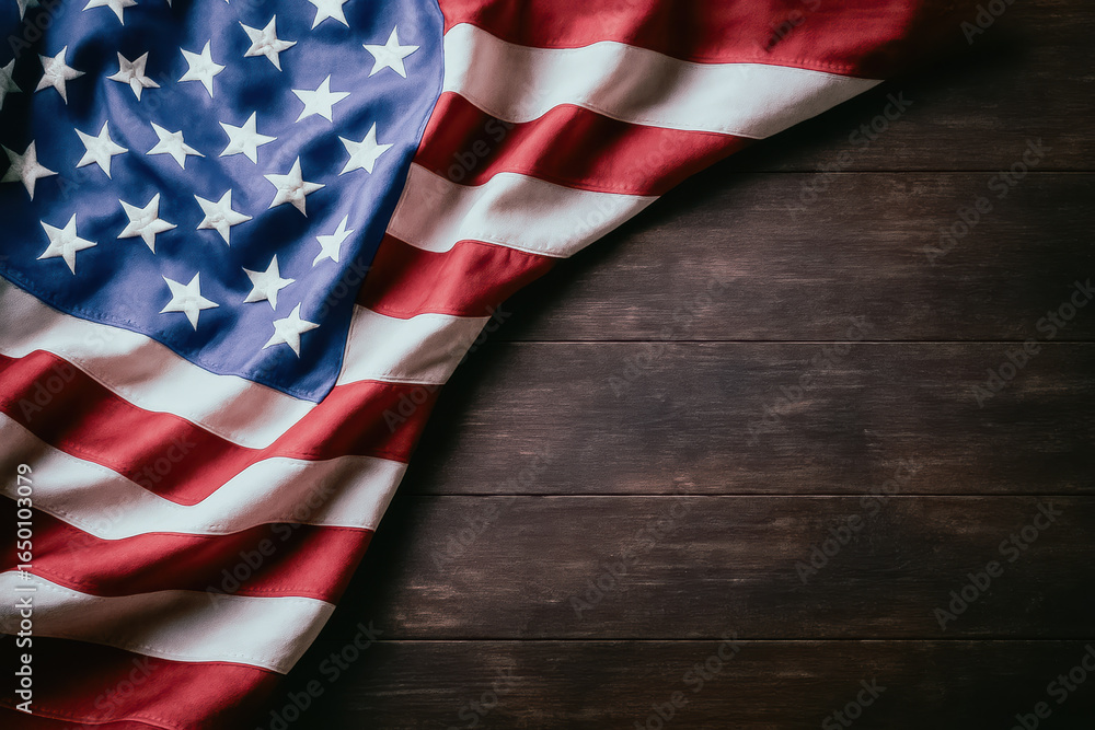 Obraz premium USA flag with vibrant color and rich material with texture