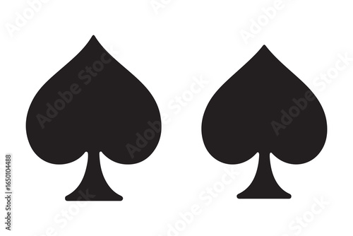 Card-spade icons set for apps and web ui designs. simple isolated graphics