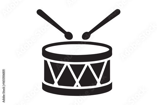 Drum icon set. drum band icon. Hitting drum music symbol for apps and websites, vector illustration