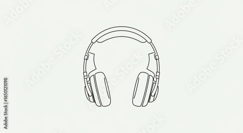 Headphones vector illustration for music lovers and audio enthusiasts seeking quality sound experience and design