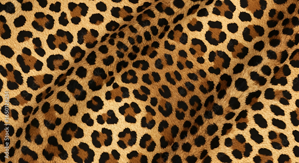 Fototapeta premium Realistic Leopard Print Animal Fur Texture