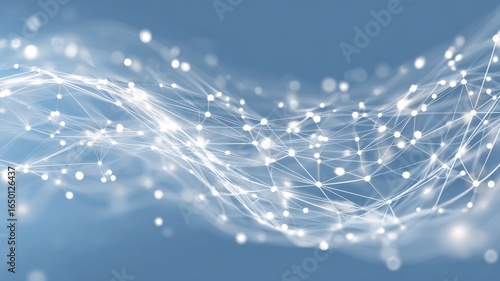 Abstract white and blue corporate background with dynamic flowing lines, modern minimal poster design for business, technology, digital marketing, and professional presentation templates