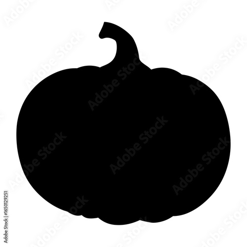 Pumpkin silhouette decoration halloween vector