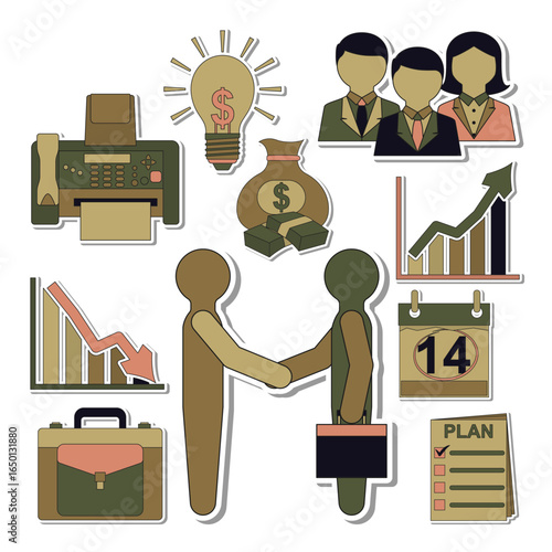 business clip art set
