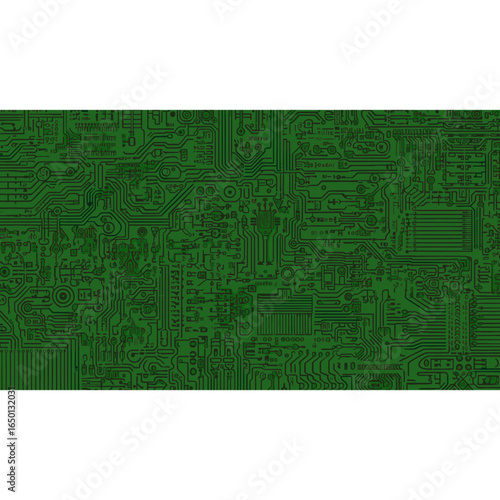 Clean modern digitalism background with copy text space green electronics illustration vector