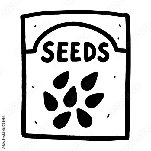 Simple seed packet illustration vector