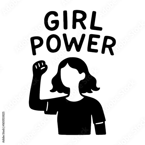 Empowering feminist illustration design vector