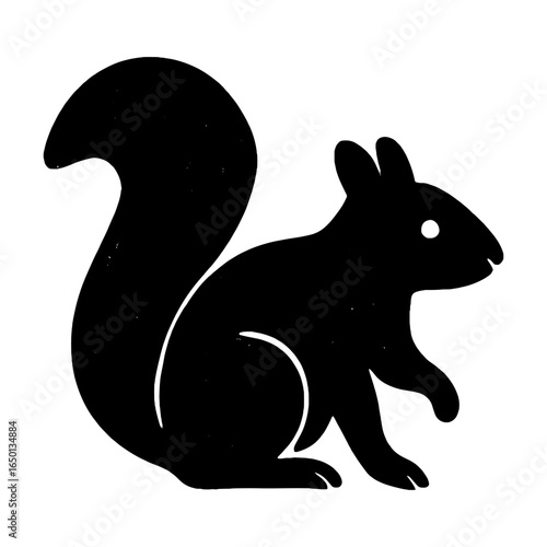 Silhouette squirrel transparent illustration vector