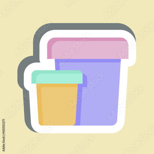 Sticker Plastic Hot. related to Plastic Product symbol. design editable