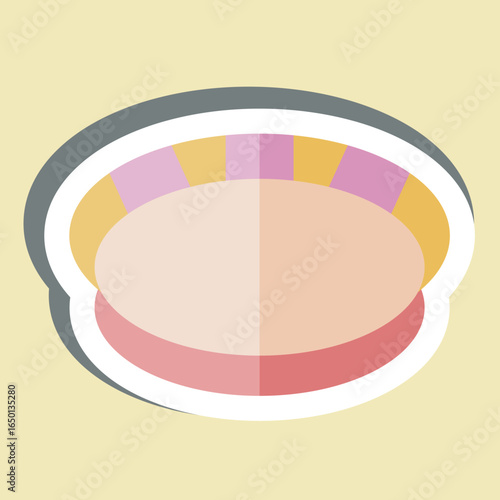 Sticker Plate. related to Plastic Product symbol. design editable