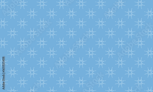 Seamless Subtle Geometric Star and Hash Pattern on a Light Blue Background
