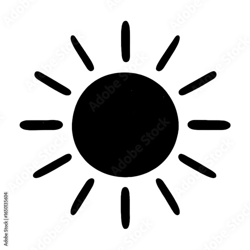 Simple sun icon illustration vector