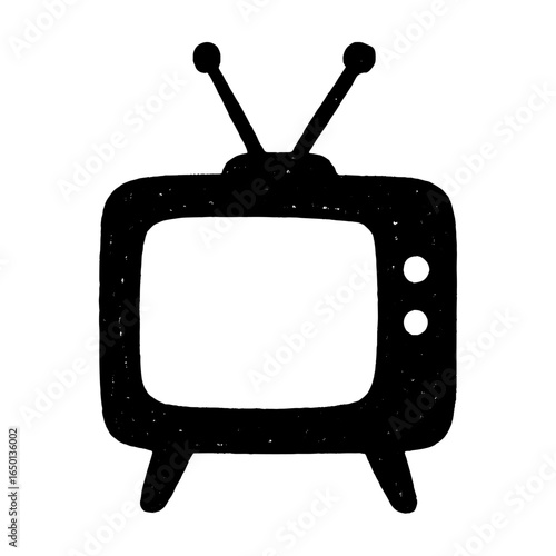 Retro television silhouette icon vector