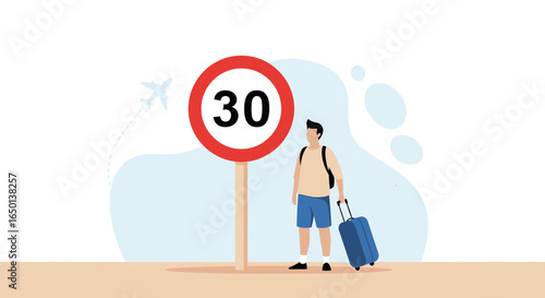 Arrivals And The Speed Limit On The Road To Airports Illustration