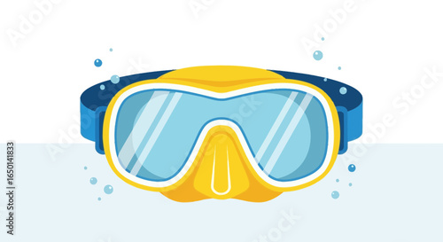 Bright Underwater Adventure Diving Goggles Ready For Aquatic Exploration