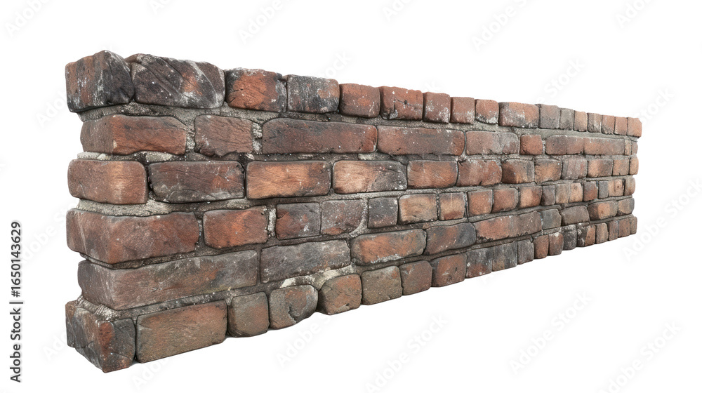 Obraz premium 3d Brick wall isolate on transparency background