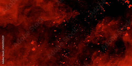 Abstract black and red fantasy watercolor background abstract fire flame grunge texture background .Old vintage grunge pattern distressed bright red paper .decorative pattern background	