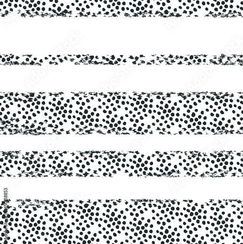 Small dots create a texture with horizontal zones and distortions at the edges.