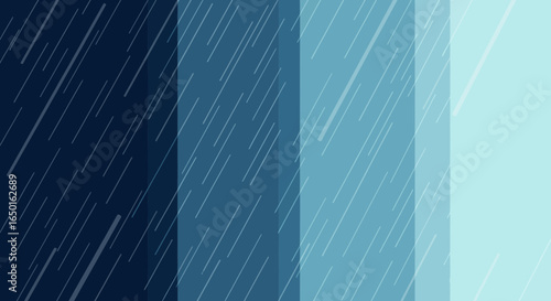 Gradient Depiction Of Rainfall Heavy Showers To Gentle Drizzle In Blue Tones