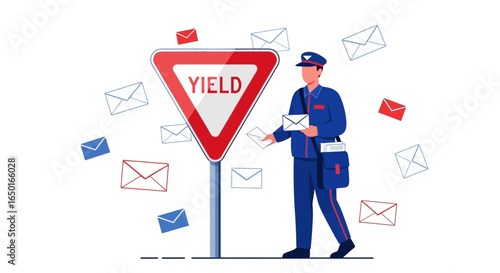 Mail Delivery Prioritization Concept Shows The Importance Of Efficient Post Services