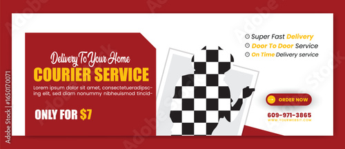 Modern and Eye Catching Delivery Service banner  Template Design