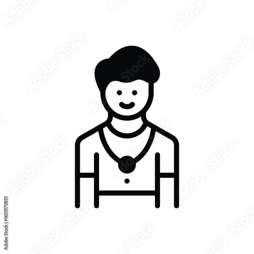 Black solid icon for brother
