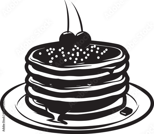 Pancakes icon clean simple