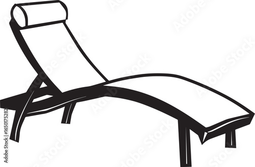 Chaise Lounge icon clean simple outline