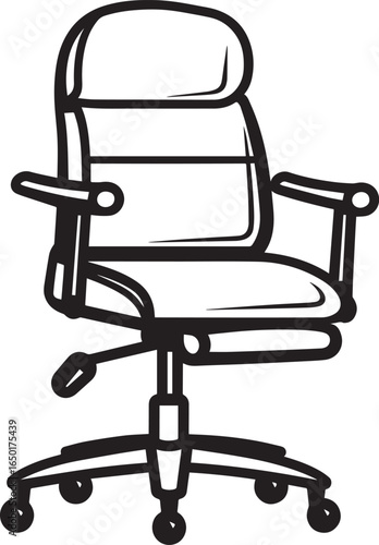 Office Chair icon clean simple outline