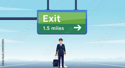 Pilot Arriving At Destination After Successful Flight Operations On Airport