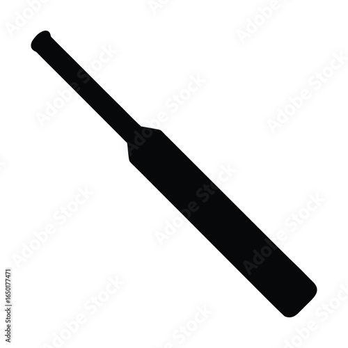 a black and white silhouette of a baseball bat