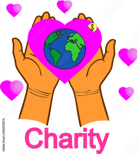 Illustration of Upturned Hands with Heart and Globe Symbol of International Charity,charity,
symbol,
care,
help,
international,
vector,
concept,
illustration,
health,
awareness,
world,
hand,
backgroun