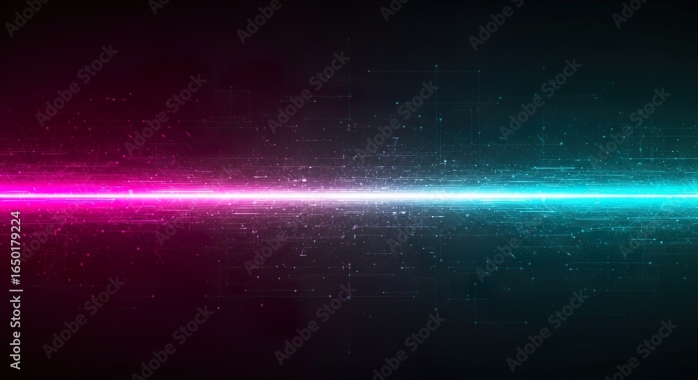 Obraz premium Vibrant Light Stream A Fusion of Magenta and Cyan Energy