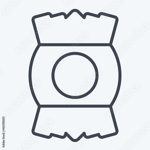 Icon Wraping. related to Plastic Product symbol. line style. design editable