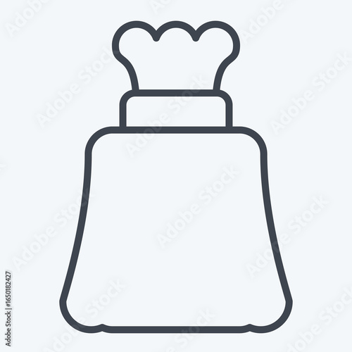 Icon Trash Bag. related to Plastic Product symbol. line style. design editable