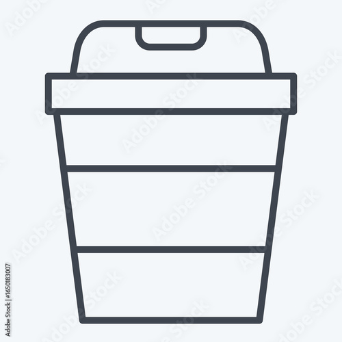 Icon Plastic Cup. related to Plastic Product symbol. line style. design editable