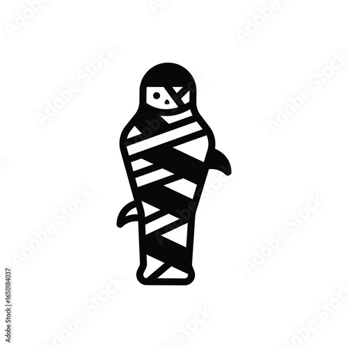 Black solid icon for mummy