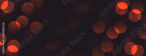 bokeh style abstract dark banner with shiny effect