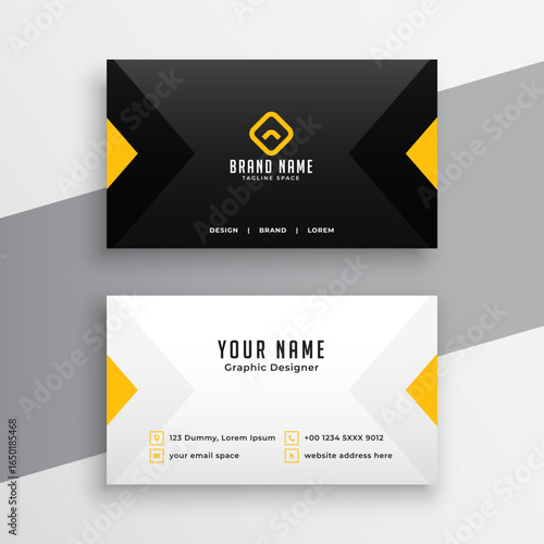 black and white corporate business card with a luxurious touch