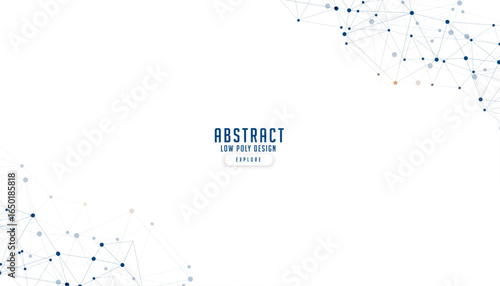 abstract triangle mesh structure of cyberspace in geometric style