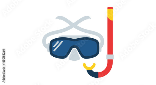 Snorkeling gear: diving mask and snorkel, ready for underwater exploration.