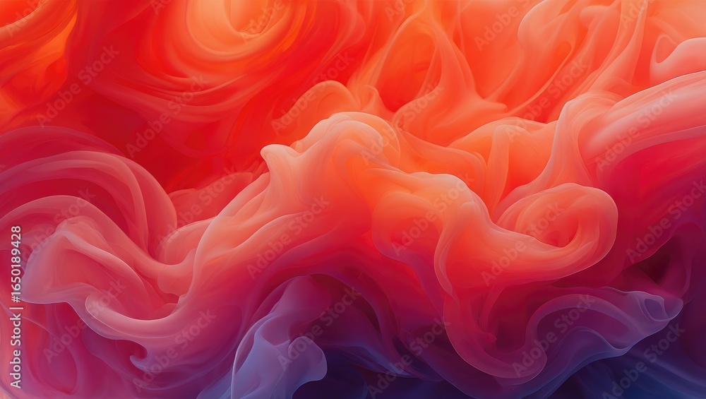 Fototapeta premium Swirling Red and Orange Smoke Abstract Background color