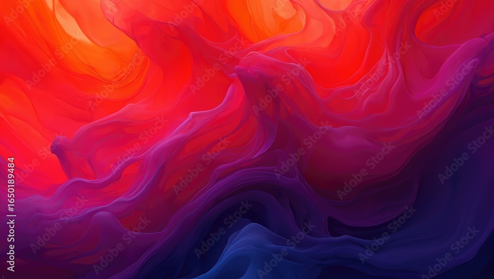 Obraz premium Swirling Red and Purple Abstract Fluid Art image photo