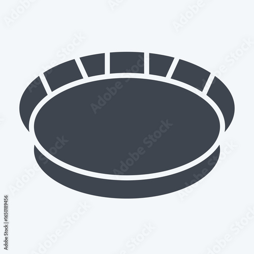 Icon Plate. related to Plastic Product symbol. glyph style. design editable