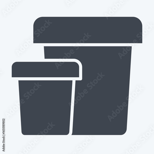 Icon Plastic Hot. related to Plastic Product symbol. glyph style. design editable
