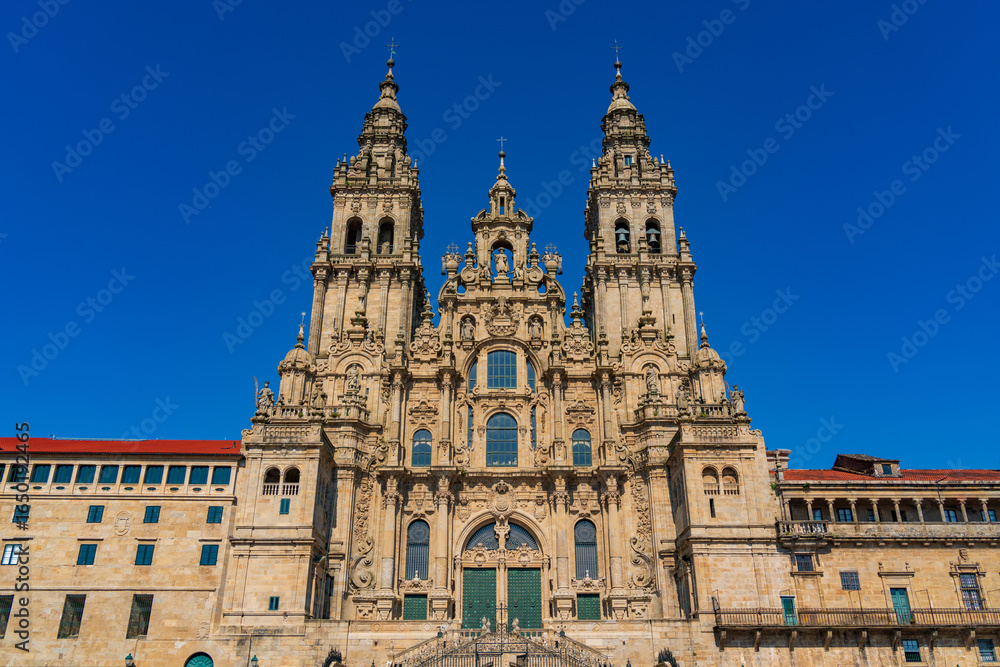 Naklejka premium Santiago de Compostela Cathedral Basilica in Galicia, Spain