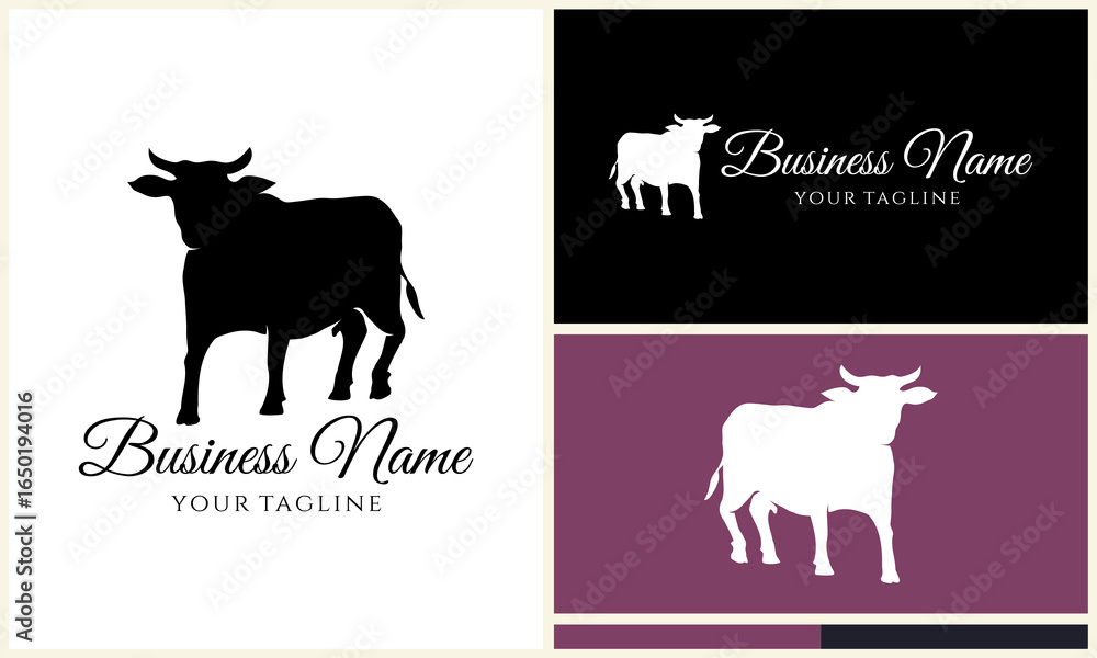 Obraz premium Cow Logo Design Variations. (19)